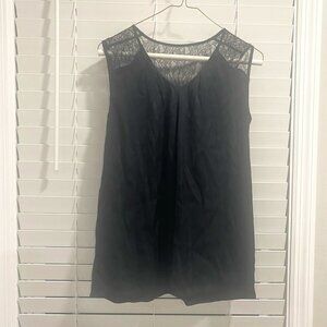 classiques enrier black silk tank top m